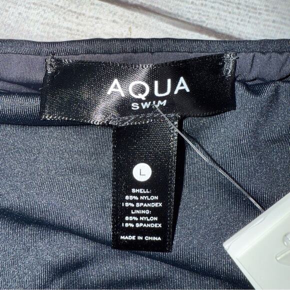 5 / $25 AQUA NWT Black String Bikini Bottoms Size Large - Picture 4 of 6